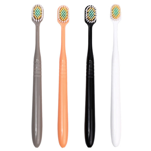 New Simple Soft Bristle Toothbrush for Students, Adults, and Home Use - Manual Double Cleaning Toothbrush