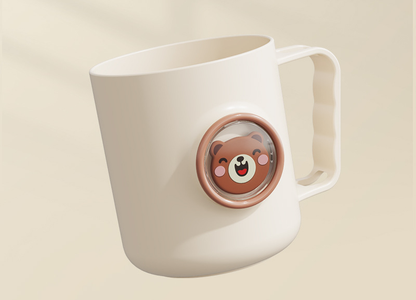 Cute and adorable mouthwash cup for babies, children, students, dormitories, home use, couples, toothbrush cups, water cups, and wash cups with handles.