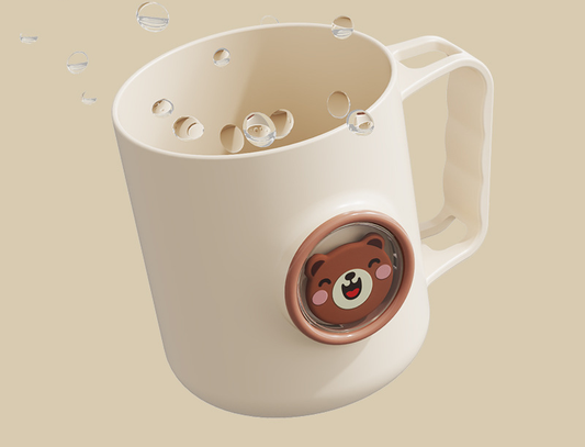 Cute and adorable mouthwash cup for babies, children, students, dormitories, home use, couples, toothbrush cups, water cups, and wash cups with handles.